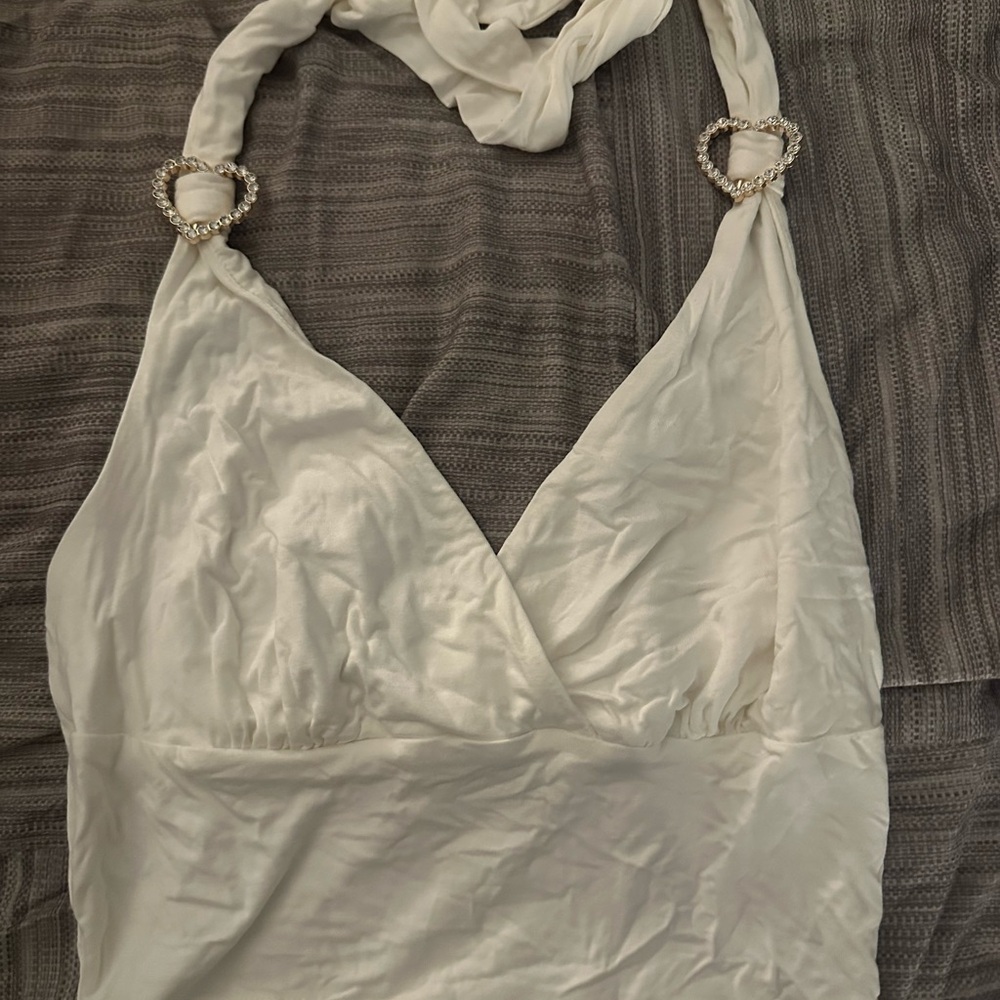 SHEIN White Garment with Label Detail